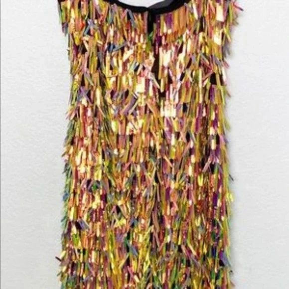 Milly Nickie Sequin Disco Midi Cocktail Dress New. New Years, holiday dress! - Picture 10 of 12